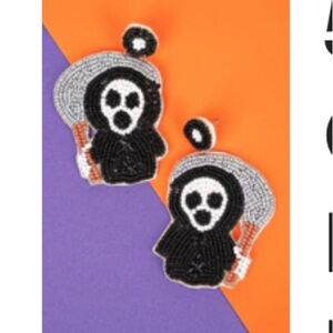 Don't Fear The Reaper Seed Bead Earrings